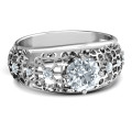 Looking at Love Ring Looking at Love Ring with round stones and latticework setting