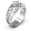 Looking at Love Ring Looking at Love Ring with round stones and latticework setting