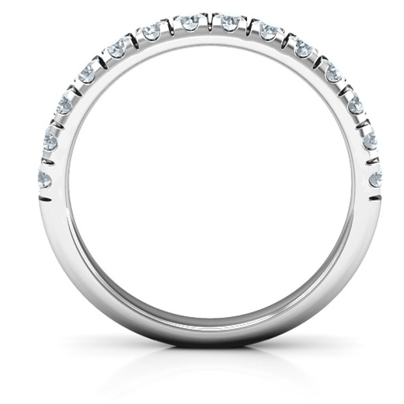 Love All Around Ring with pavé-set round accent stones