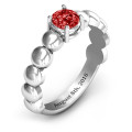 Love Story Promise Ring with round centre stone and circular side detailing