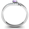 Low Wave Ring with Accents Low Wave Ring with Accents custom ring view