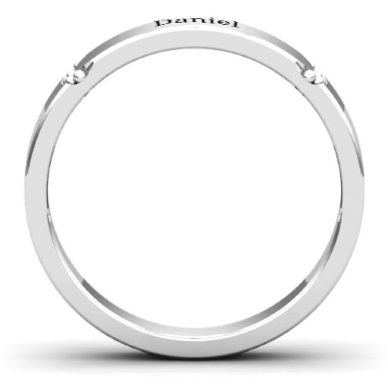 Lysander Beaded Curved Groove Women’s Ring Lysander Beaded Curved Groove Women’s Ring product image