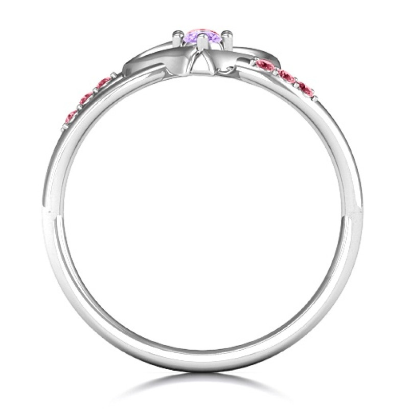 Magical Moments Two-Stone Ring with heart and infinity design