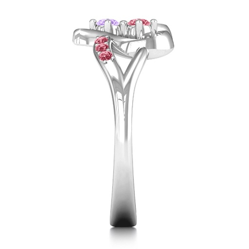 Magical Moments Two-Stone Ring with heart and infinity design