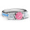 Majestic Three Stone Eternity with Twin Accents Ring