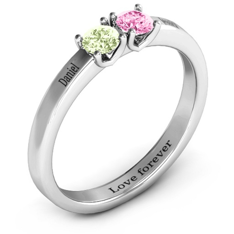 Meet In The Middle Two Stone Ring Meet In The Middle Two Stone Ring with two round centre stones