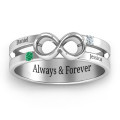 Men's Accented Infinity Ring Men's accented infinity ring with infinity symbol and accent stones