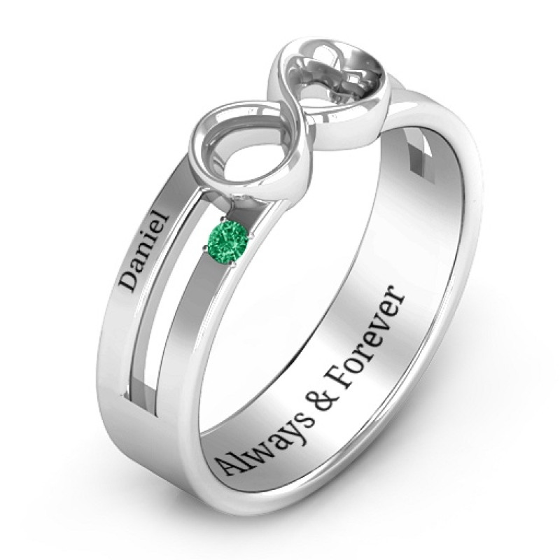 Men's Accented Infinity Ring Detail Men's accented infinity ring detail
