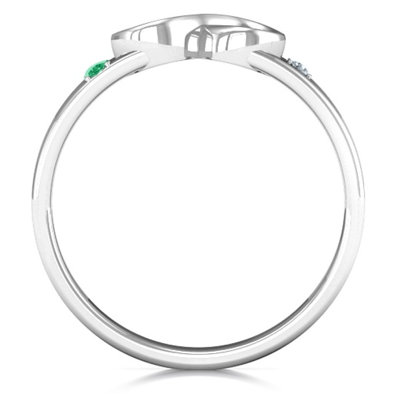 Men's Accented Infinity Ring Men's accented infinity ring with split-shank band