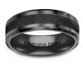 Men's Black Nightfall Ceramic Ring detail view