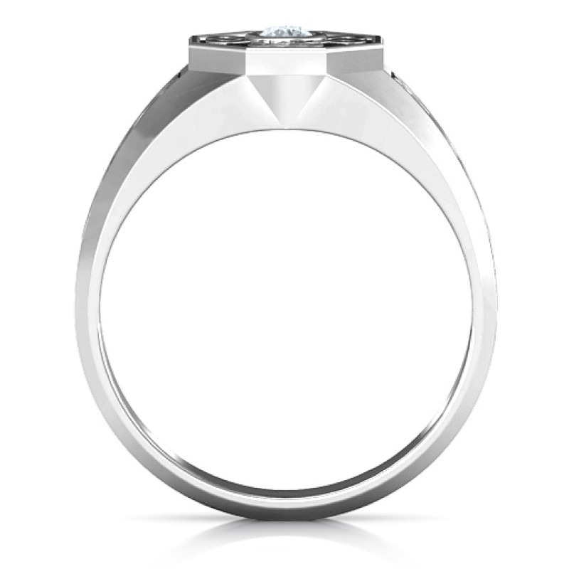 Men's Celtic Knot Signet Ring product view