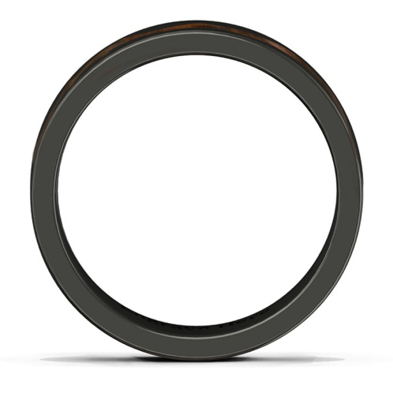 Men's Ceramic Ring with Wooden Inlay - Alternate View Men's ceramic ring with wooden inlay alternate view