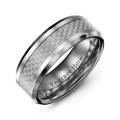Men's Clear Carbon Fiber Inlay Polished Tungsten Ring Men's clear carbon fiber inlay polished tungsten ring