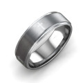 Men's ring with crosses around a brushed centre band