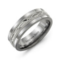 Men's Cut-Out XO Centre Tungsten Band Ring Men's cut-out XO centre tungsten band ring
