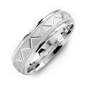 Men's milgrain ring with a zig-zag pattern