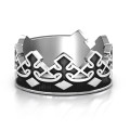 Men's Regal Crown Band Men's Regal Crown Band ring in oxidized sterling silver