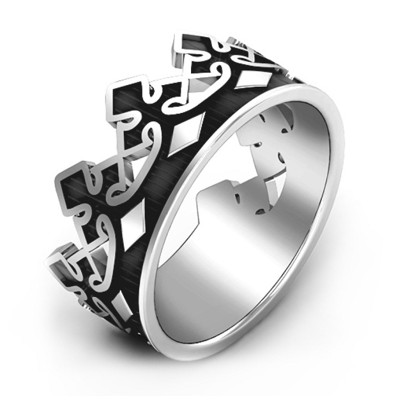 Men's Regal Crown Band product view Men's Regal Crown Band ring product view