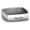 Men's Square Comfort-Fit Band Men's square comfort-fit band ring