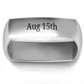 Men's Square Comfort-Fit Band View Men's square comfort-fit band ring view