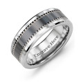 Men's Trail Tungsten Ring Men's Trail Tungsten Ring with polished dark belt and grooved centre