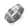 Men's Vertical Grooved Centre Tungsten Band Ring Men's vertical grooved centre tungsten band ring