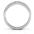 Mesmeric Love Ring with central round stone and filigree-detailed band
