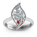 Mint to Be Cage Leaf Ring with Accents product view