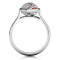 Mint to Be Cage Leaf Ring with Accents side view
