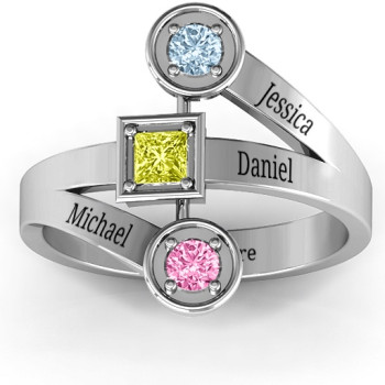 Modern Birthstone Ring Modern Birthstone Ring