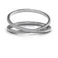 Modern crossover ring with braided detail