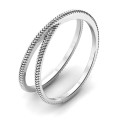 Modern crossover ring with braided detail
