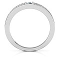 Modern Elegance Band Ring with open ribbing and a round centre stone