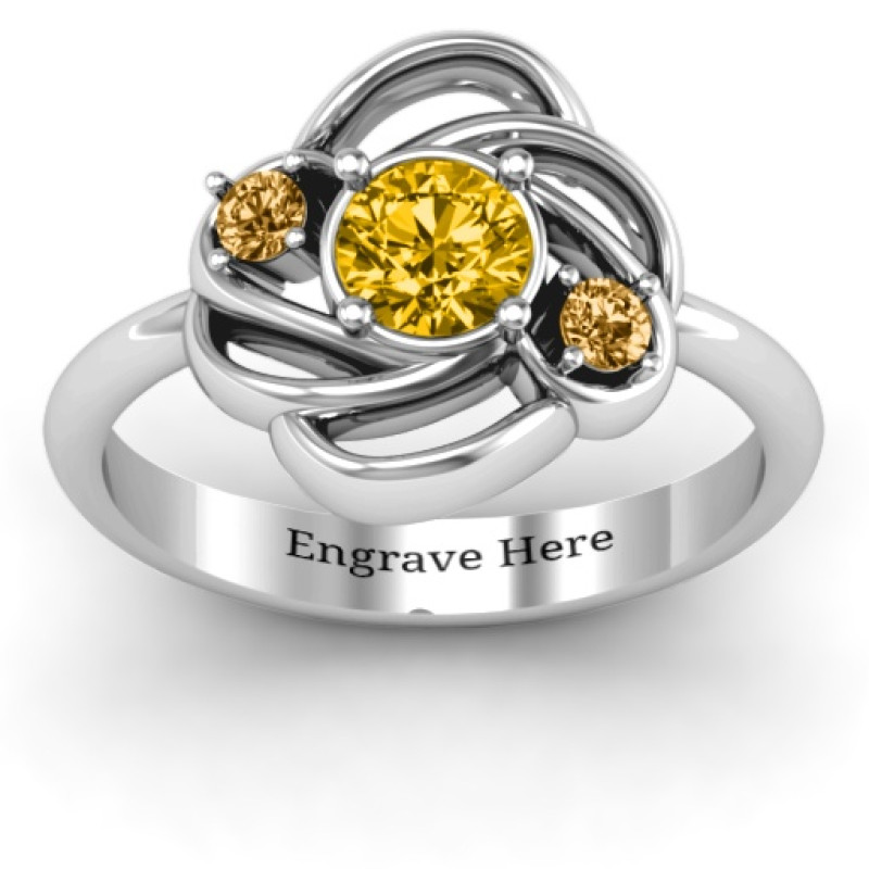 Multi Stone Love Knot Ring View 2 Multi Stone Love Knot Ring product view