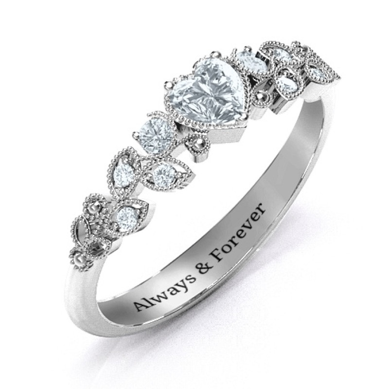 Natural Beauty Leaf Ring with Accents – Image 3 Natural Beauty Leaf Ring with Accents product image