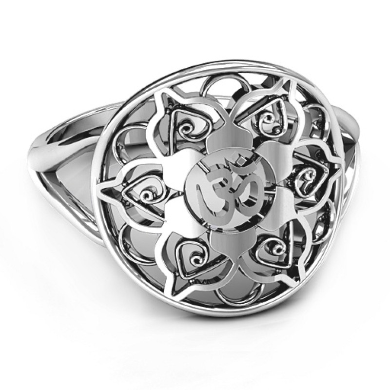 Om Mandala Ring Om symbol within mandala ring
