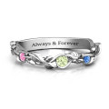 Organic Leaf Accented Band personalised ring