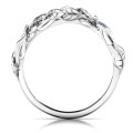 Organic Leaf Accented Band personalised ring