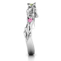Organic Leaf Accented Band personalised ring
