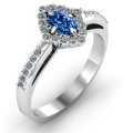 Oval Cluster with Shoulder Accents Ring Oval Cluster with Shoulder Accents Ring product image