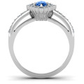 Oval Cluster with Shoulder Accents Ring Oval Cluster with Shoulder Accents Ring product image