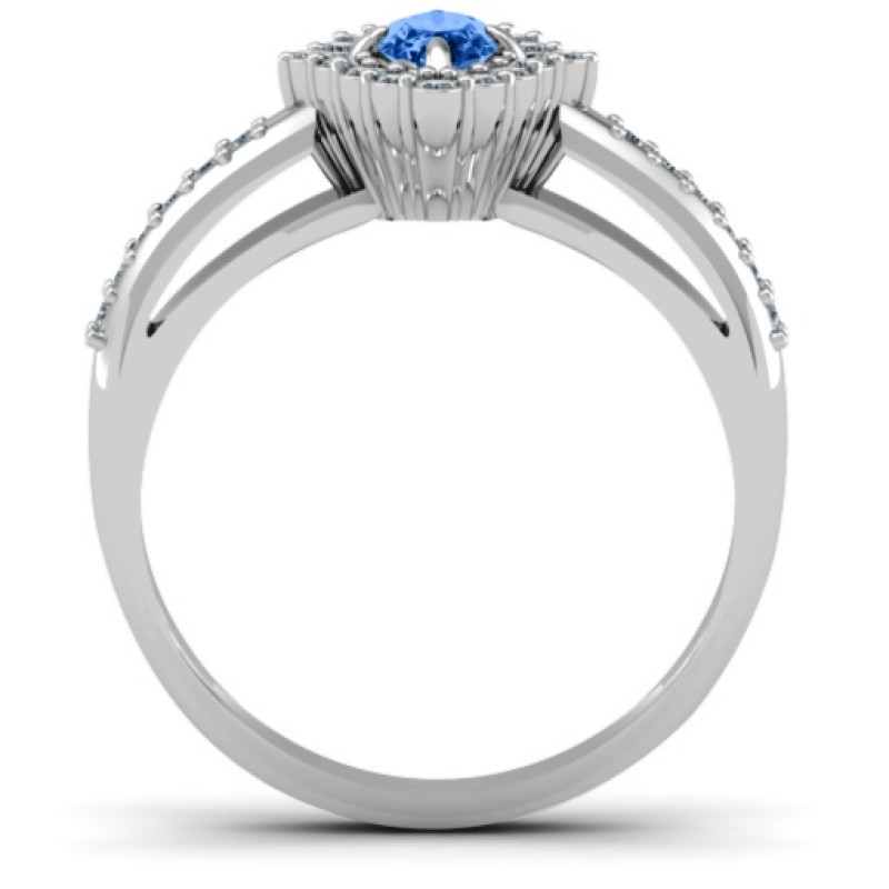 Oval Cluster with Shoulder Accents Ring Oval Cluster with Shoulder Accents Ring product image