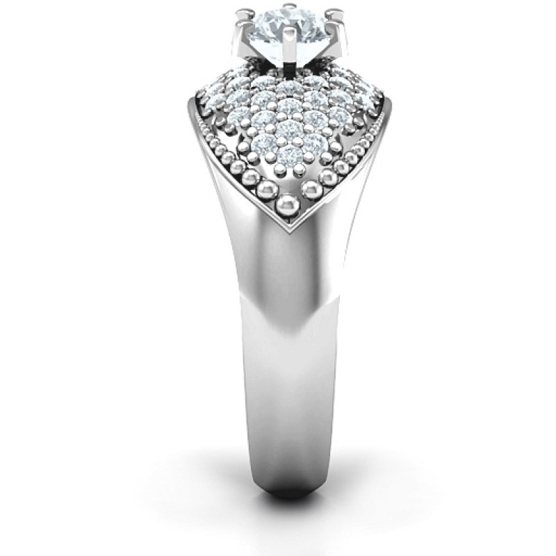 Paved in Love Ring Paved in Love engagement ring with a round centre stone and pavé accent stones