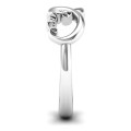 Peace Infinity Ring with a round stone