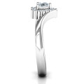 Peak of Love Ring with heart-cut centre stone and halo