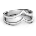 Peaks and Valleys Geometric Ring Peaks and Valleys geometric double-V ring