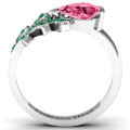 Personalised Pear Tree Ring Pear Tree Ring with a pear-shaped zirconia centre stone and round accents