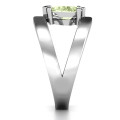 Pear With Flair ring with a pear-cut stone and split-shank detailing