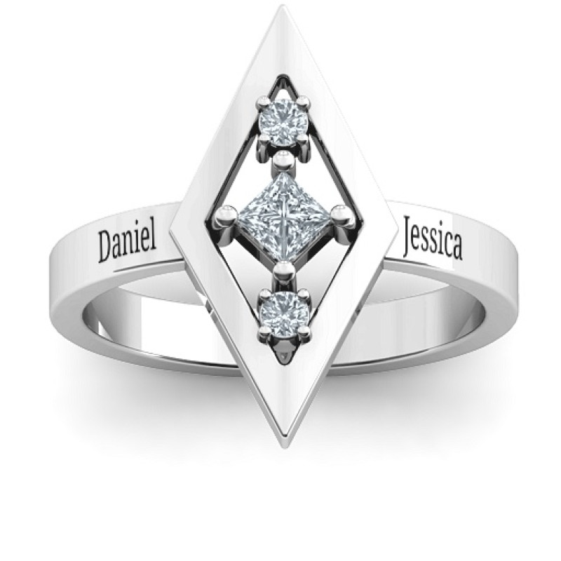 Alternate view of the Playing with Diamonds Ring