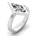 Playing with Diamonds Ring three-stone design